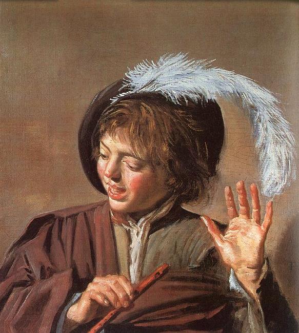 Frans Hals Singing Boy with a Flute oil painting image